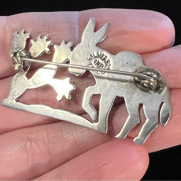 Sterling Silver Taxco Donkey and Cactus Brooch Mexico Gift Burro Cute Pin Animal - Picture 3 of 6